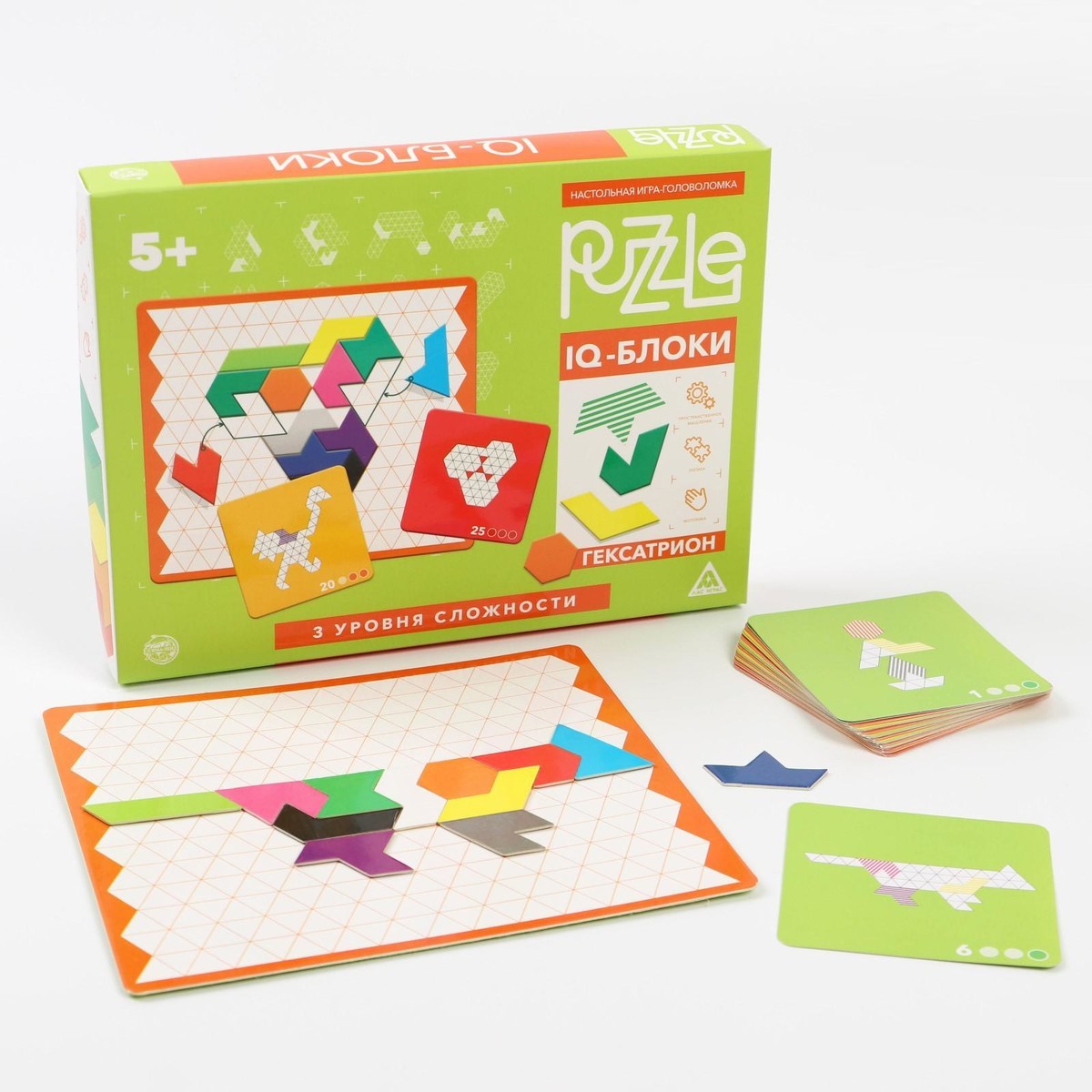 

Лас Играс Puzzle, "IQ-блоки, Гексатрион", 12 деталей