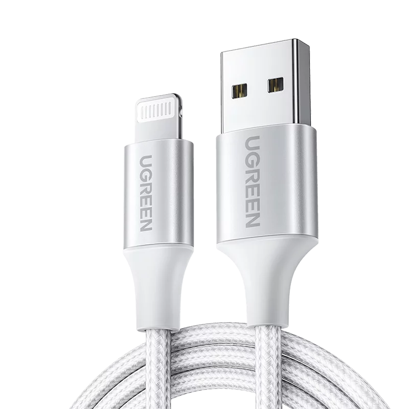 UGREEN. Кабель для зарядки и передачи данных Ugreen USB A 2.0 - Lighting MFI, 1,5 м (60162