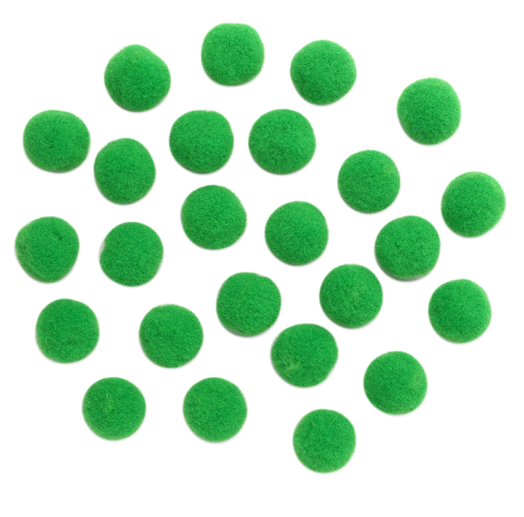 

Помпоны, 1,5 см, цвет: зеленый, арт. AR078