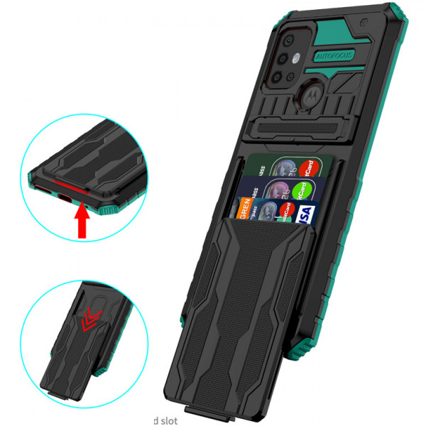 

Противоударный чехол Epik Blackout для Motorola Moto G10/G20/G30 с отделением для карты, Зеленый