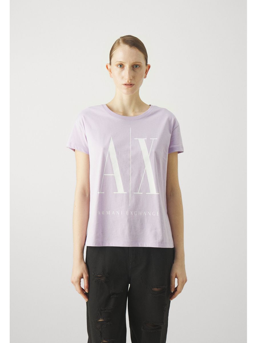 

Футболка женская Armani Exchange ARC21D026 фиолетовая L, Фиолетовый, ARC21D026