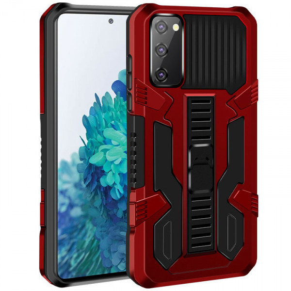 

Противоударный чехол-подставка Epik Ironhide для Samsung Galaxy S20 FE, Красный