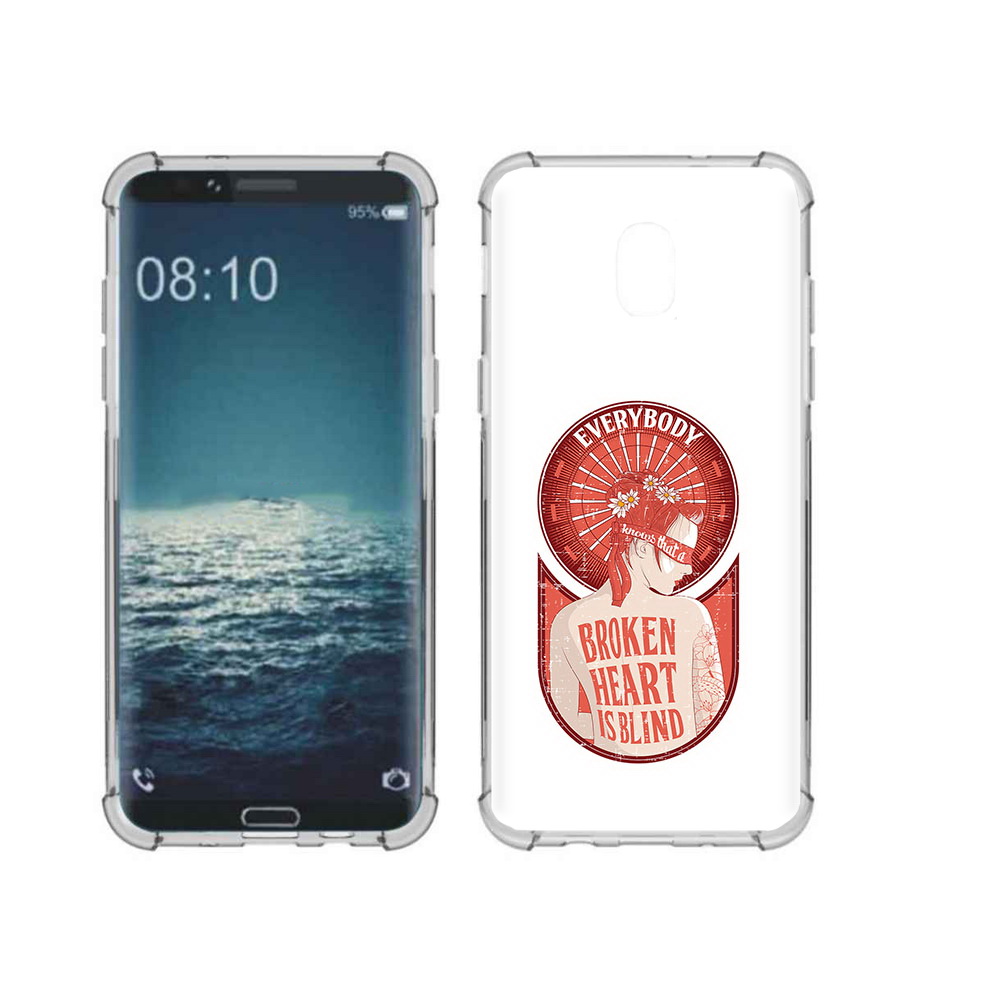 

Чехол MyPads Tocco для Samsung Galaxy J3 девушка разбитое сердце (PT226926.574.310), Прозрачный, Tocco