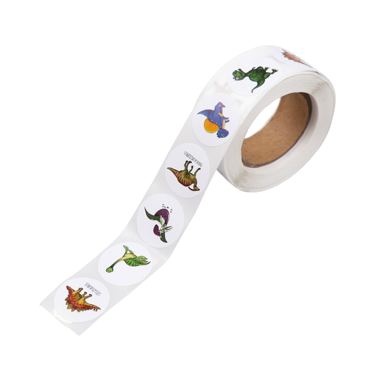 

Наклейка бумага "Дино парк" d=2,5 см 500 шт в рулоне