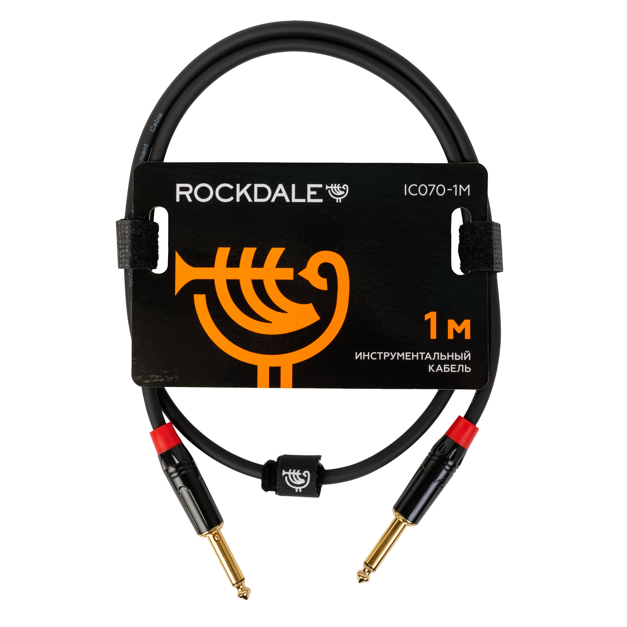 фото Кабель rockdale ic070-1m mono jack - mono jack 1 м черный