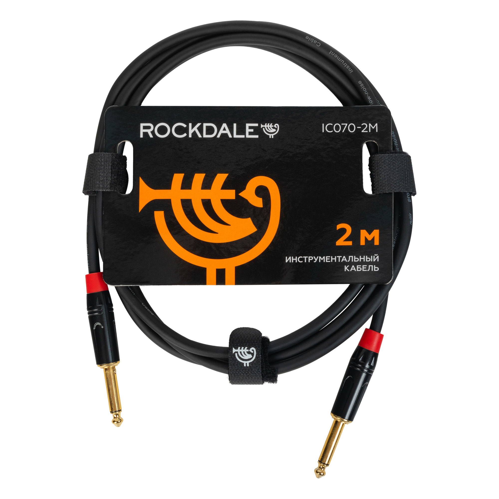 фото Кабель rockdale ic070-2m mono jack - mono jack 2 м черный