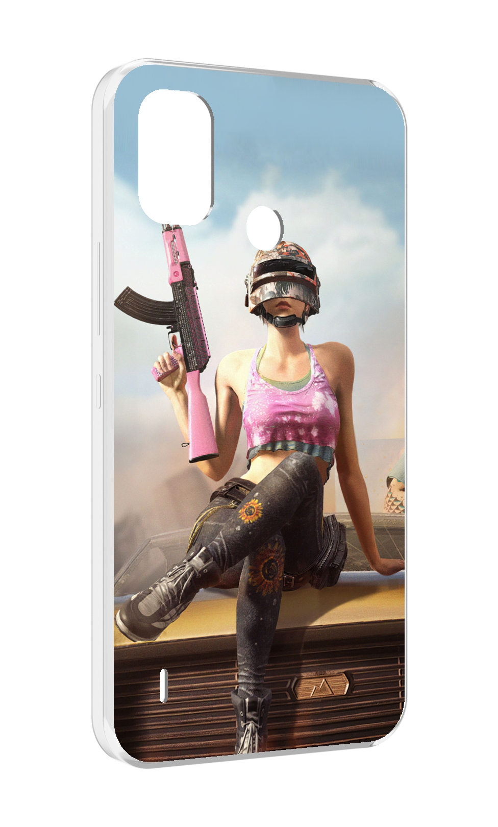 

Чехол MyPads девушка из PUBG для Itel A48, Прозрачный, Tocco