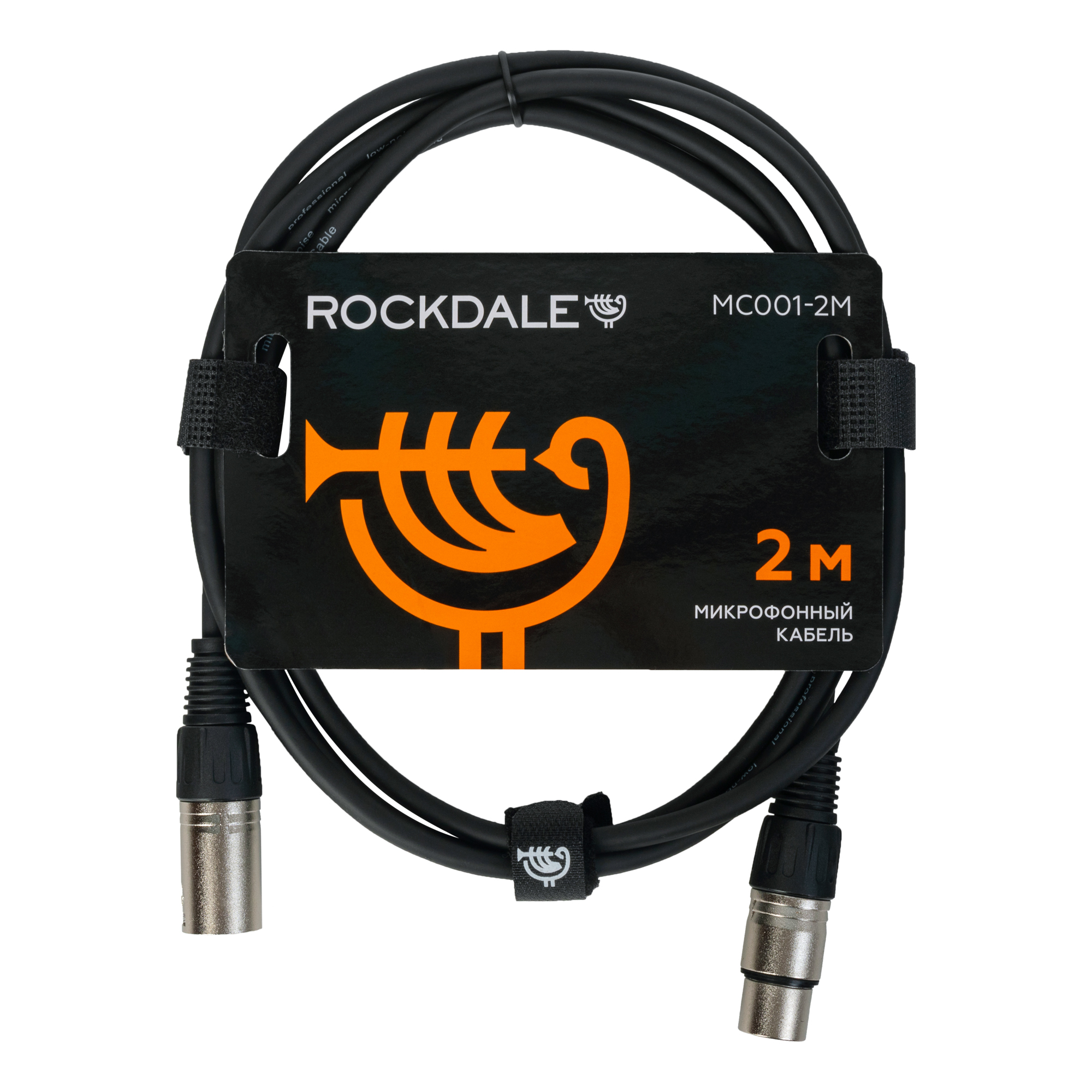 фото Кабель rockdale mc001-2m микрофонный xlr-xlr 2 м