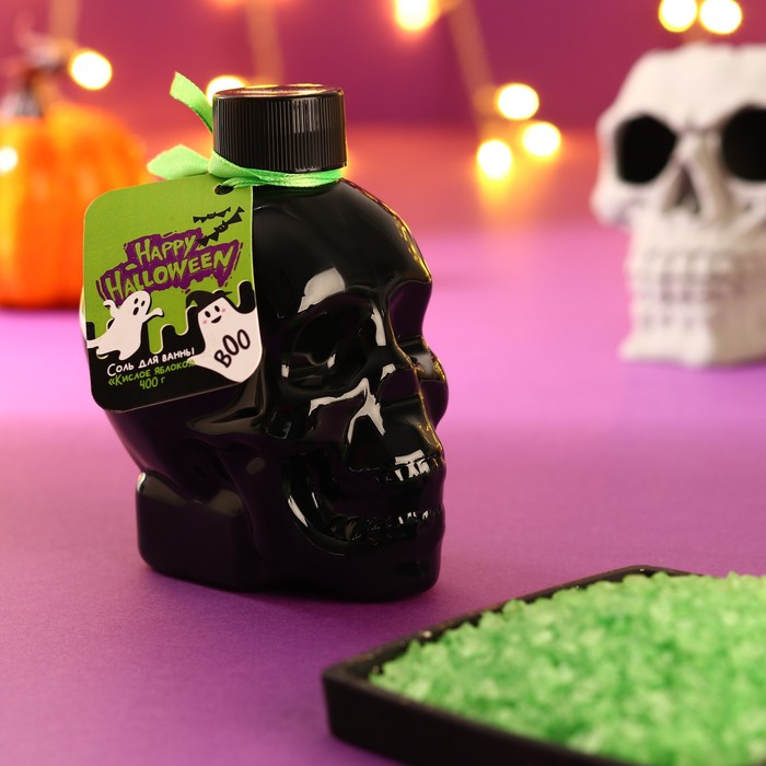 

Соль для ванны Happy Halloween, 400 г, кислое яблоко