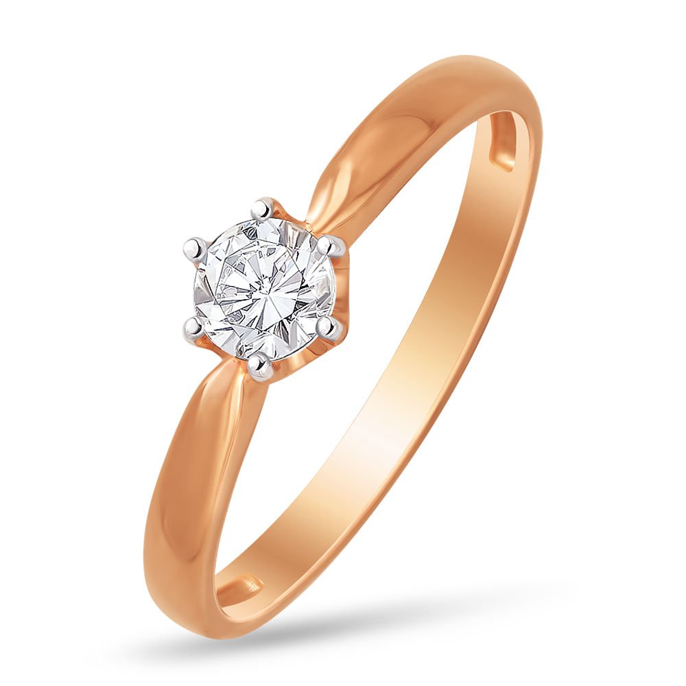 

Кольцо из красного золота с бриллиантом р. 17,5 585Gold 101001770, 101001770