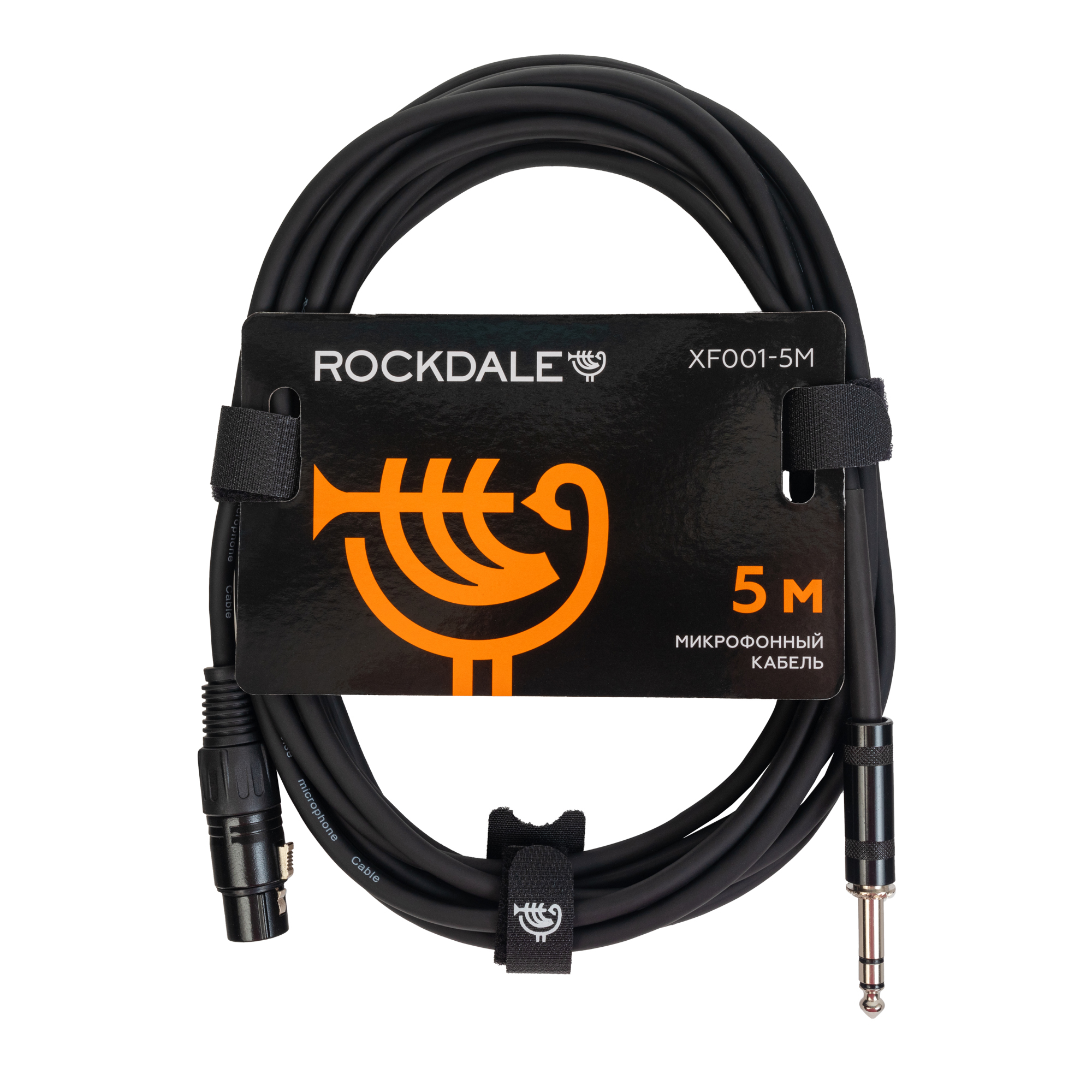 фото Кабель rockdale xf001-5m xlr female - stereo jack male 5 м