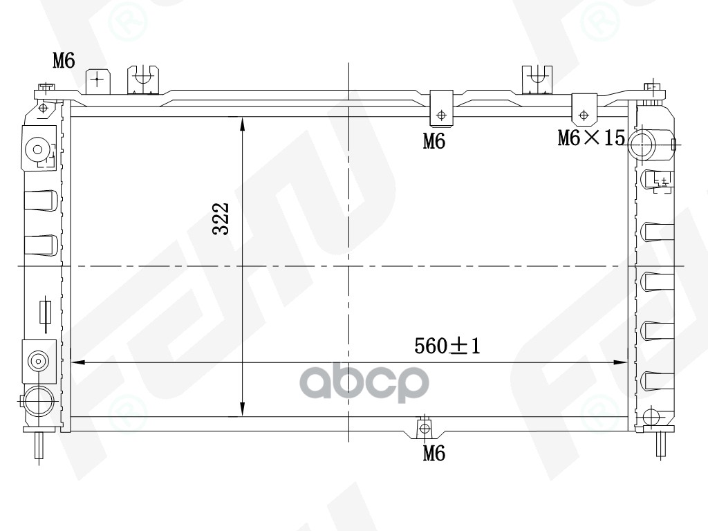 

FEHU Радиатор охлаждения сборный VAZ 2190 Granta AT