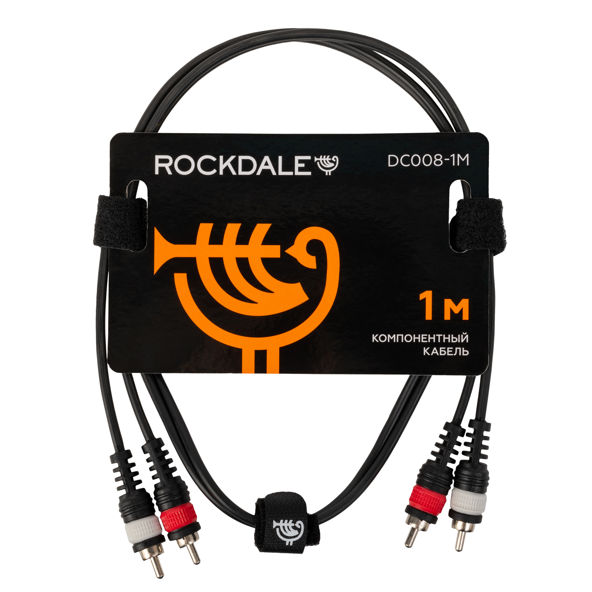 фото Кабель rockdale dc008-1m 2 rca male - 2 rca male 1 м