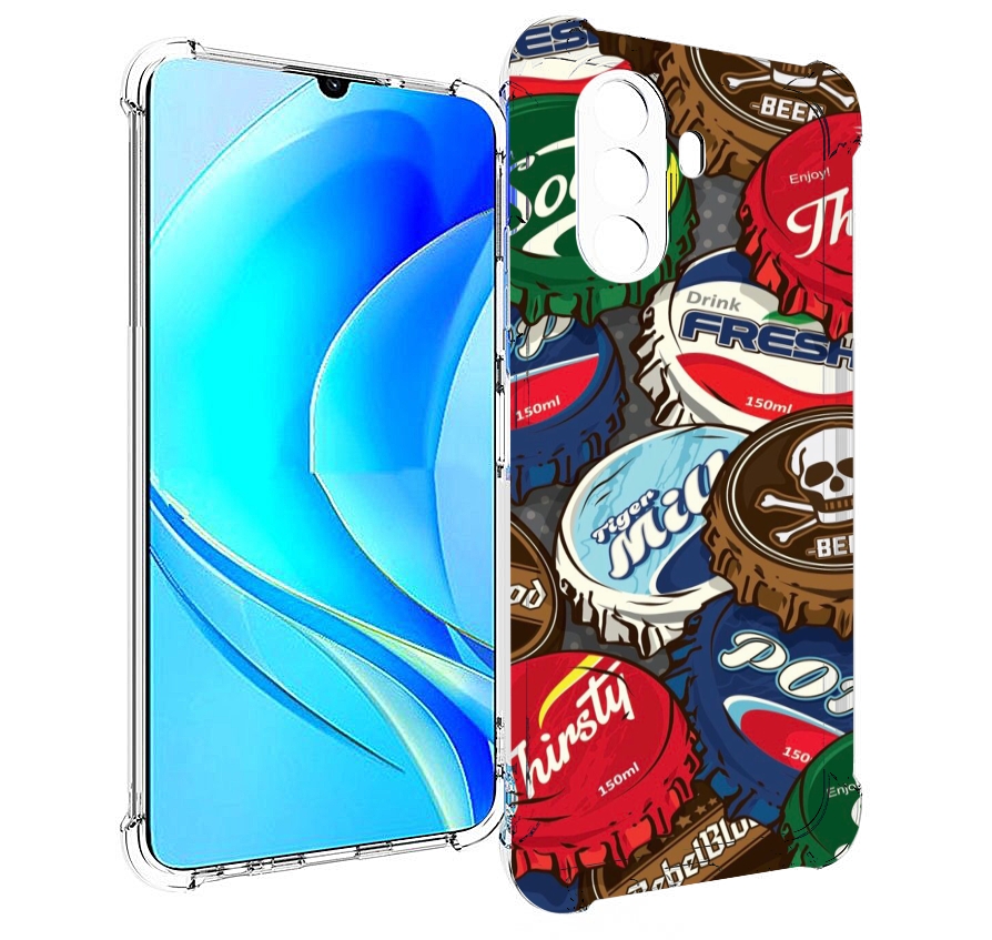 

Чехол MyPads крышки от баночек для Huawei Nova Y70 / Nova Y70 Plus (MGA-LX9N), Прозрачный, Tocco