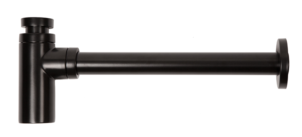 фото Сифон arrowhead 730005 латунь, 1.1/4"х32мм, без выпуска, с трубкой 300мм, черный
