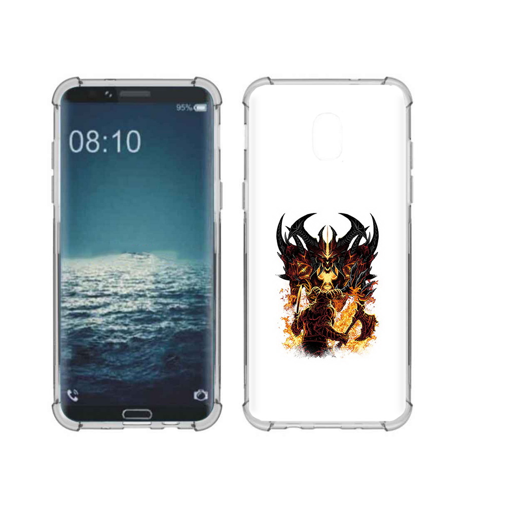 

Чехол MyPads Tocco для Samsung Galaxy J3 демон shadow fiend (PT226926.574.318), Прозрачный, Tocco