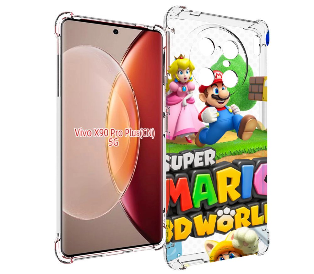 

Чехол MyPads Super Mario 3D World для Vivo X90 Pro Plus, Прозрачный, Tocco