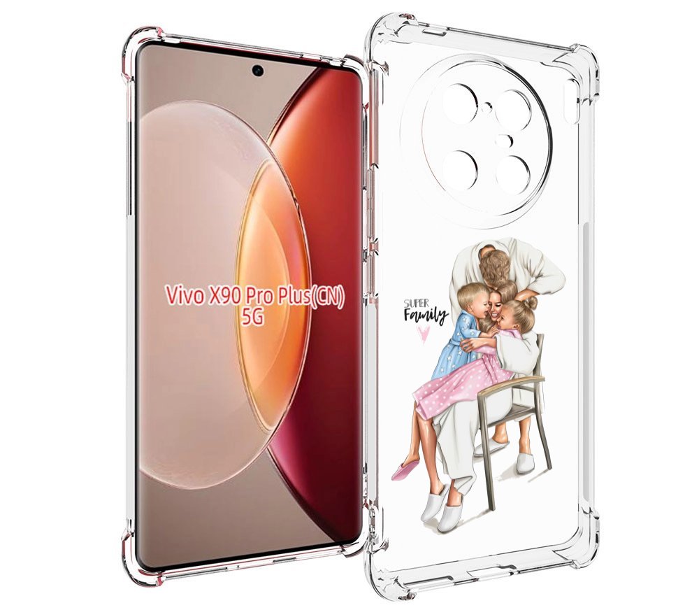

Чехол MyPads Super-family для Vivo X90 Pro Plus, Прозрачный, Tocco