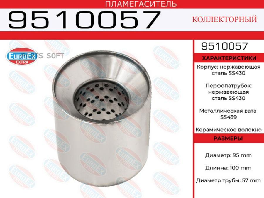 

EUROEX Пламегаситель коллекторный 95x100x57 нерж.