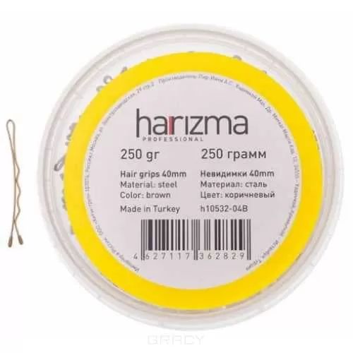 Невидимки HARIZMA 40 мм волна 250 гр коричневые h10532B