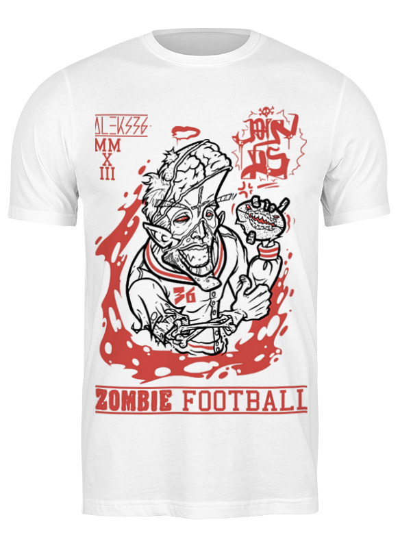 

Футболка мужская Printio Zombie football белая XL, Белый, Zombie football