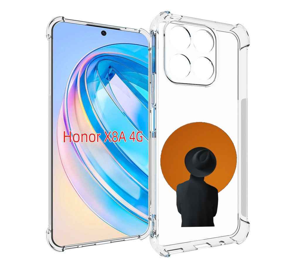 

Чехол MyPads парень в шляпе в оранжевом кружке для Honor X8a, Tocco