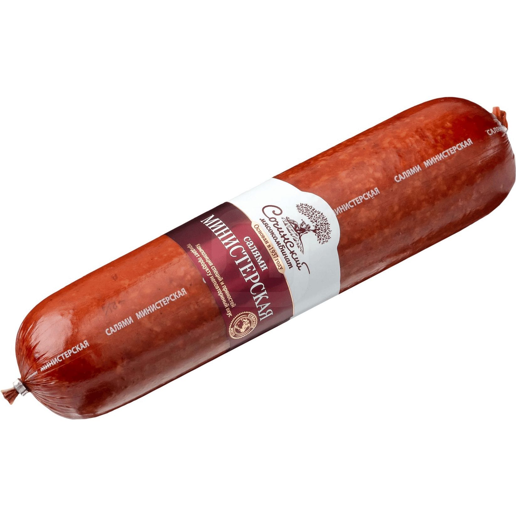 

Колбаса Сочинский мясокомбинат Салями Министерская варено-копченая +-1 кг
