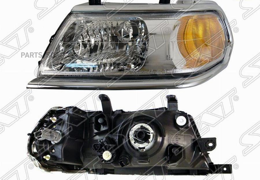 

Фара mitsubishi pajero sport 00-08 lh хром (евросвет) SAT ST1141121CL