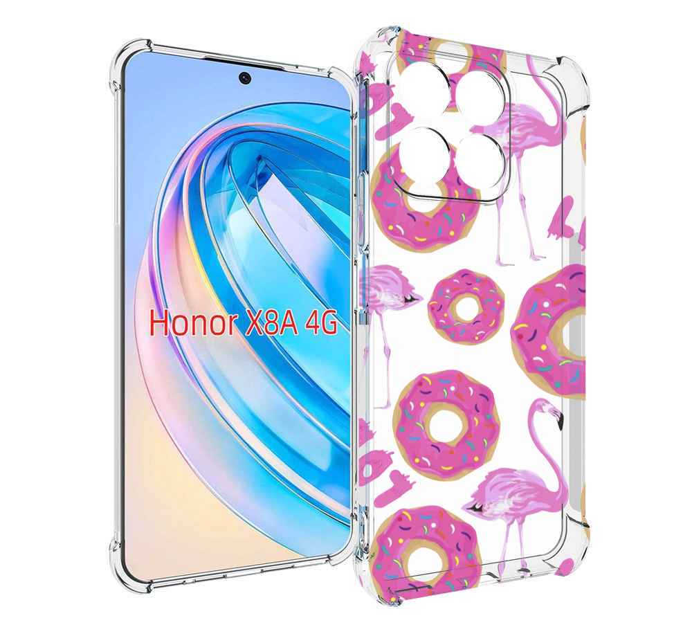 

Чехол MyPads пончики-фламинго для Honor X8a, Tocco