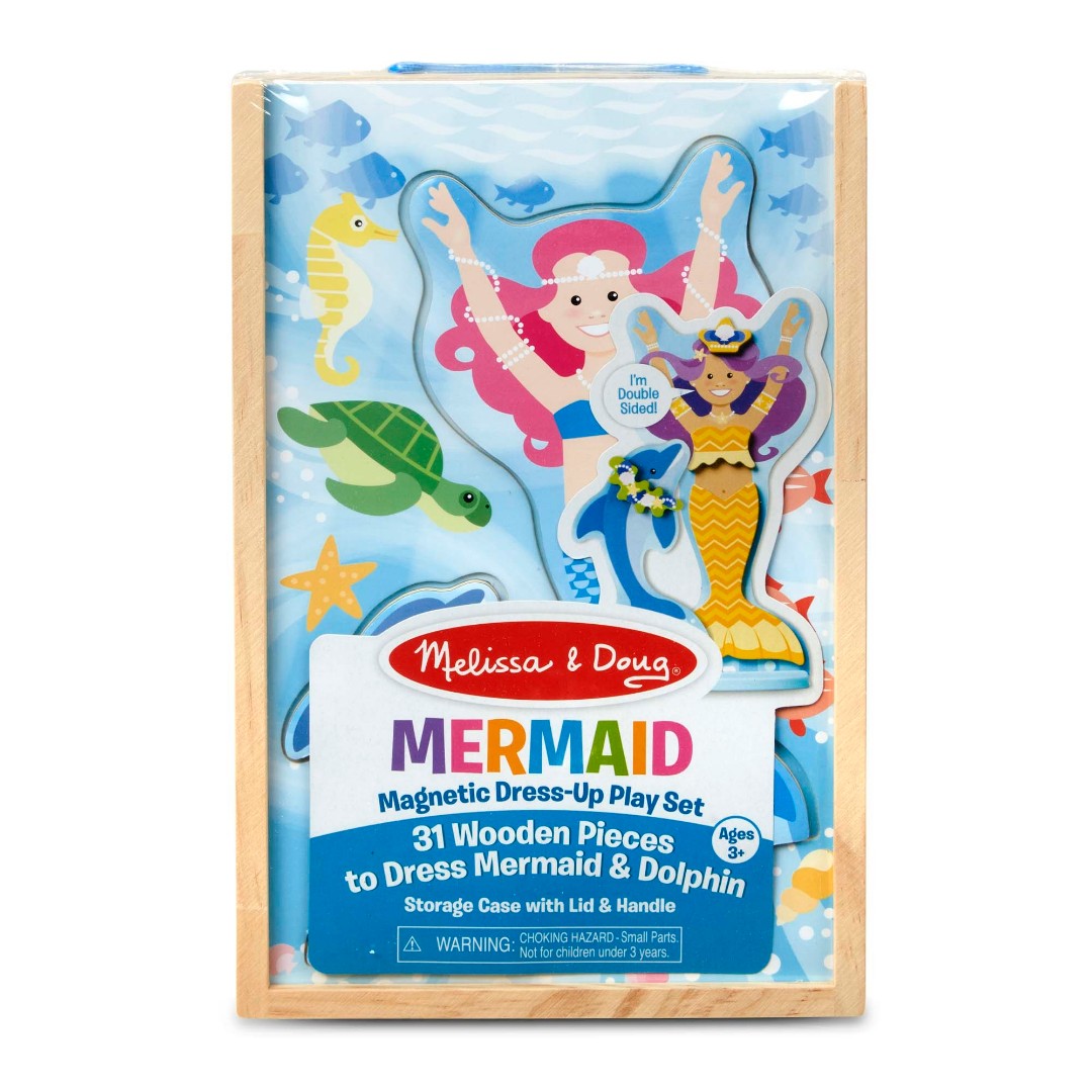 

Деревянный пазл с магнитами Melissa & Doug Переодень Русалочку 31 предмет