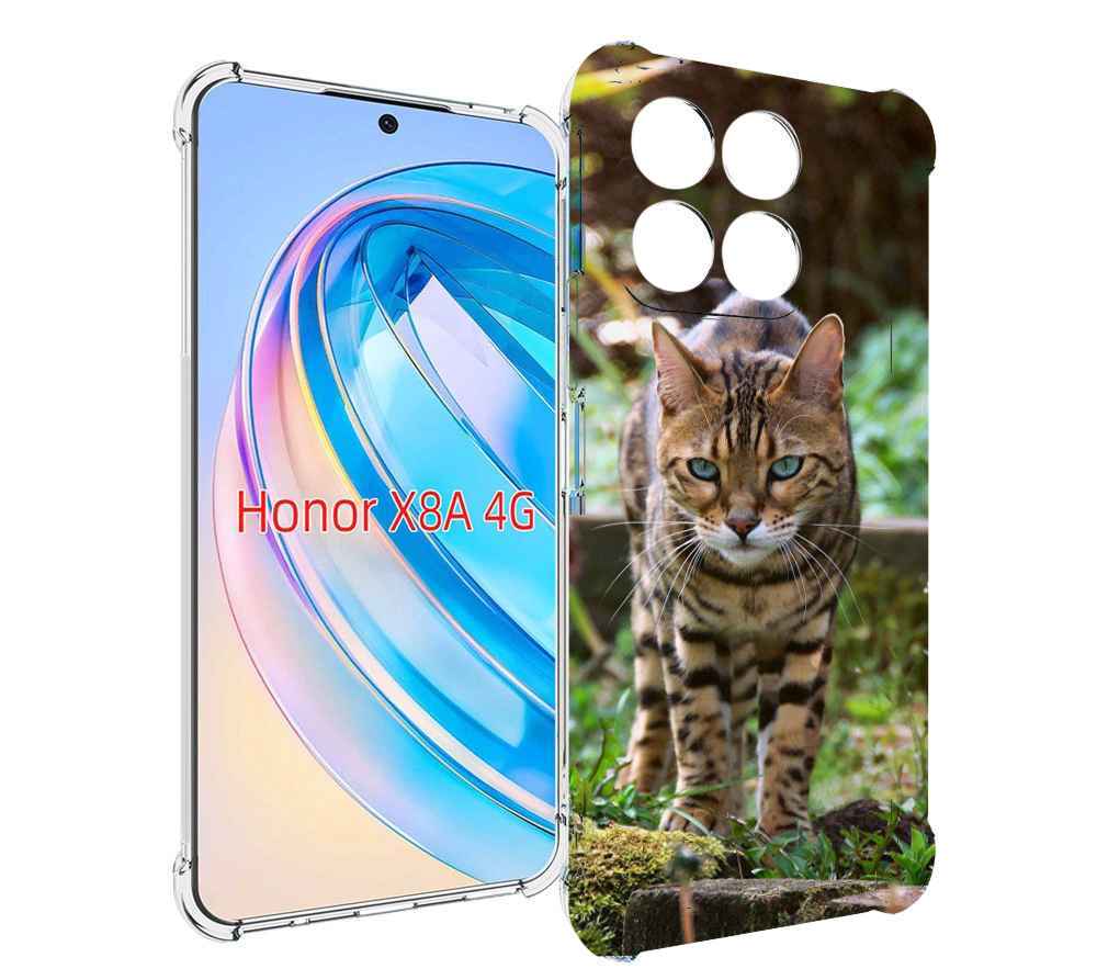 

Чехол MyPads порода кошка бенгальская для Honor X8a, Tocco