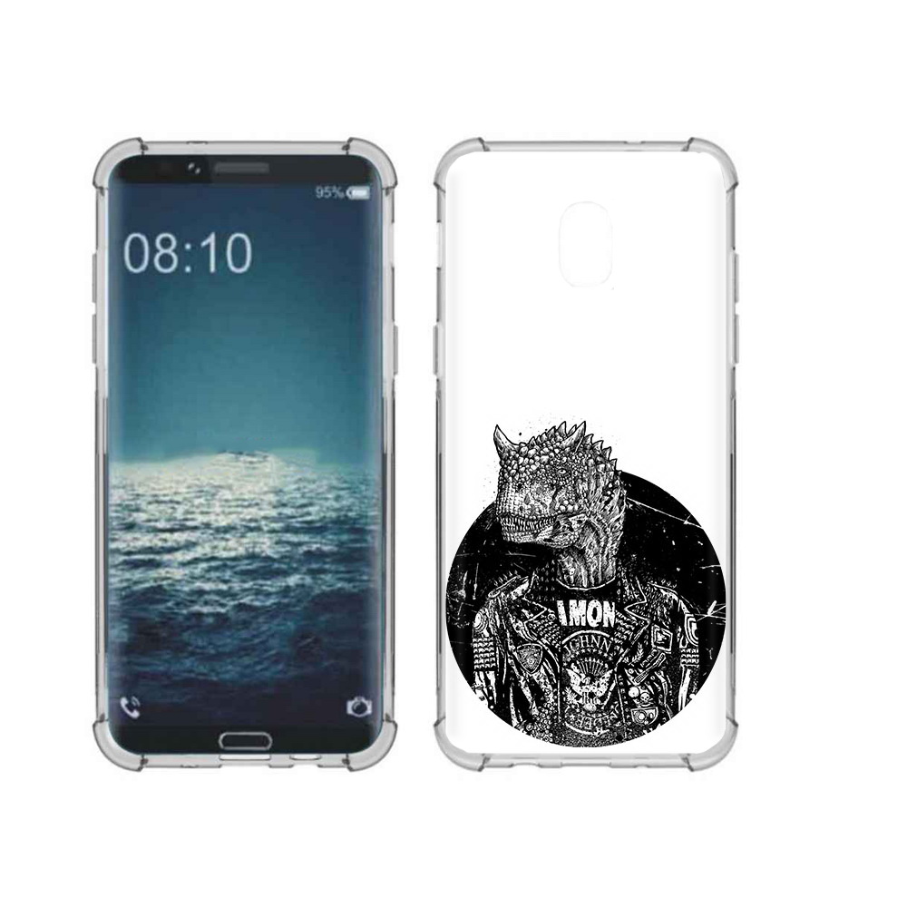 Чехол MyPads Tocco для Samsung Galaxy J3 динозавр в куртке (PT226926.574.328)