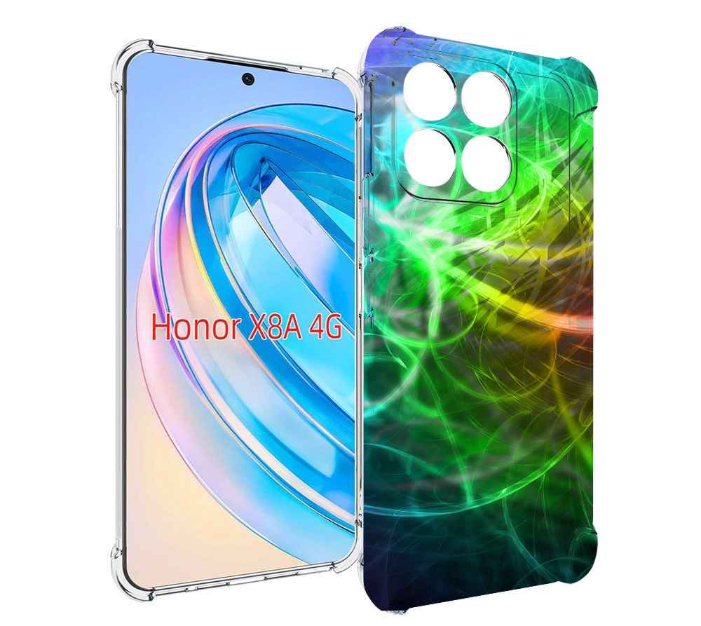 

Чехол MyPads разноцветная-абстракция-линиями для Honor X8a, Tocco