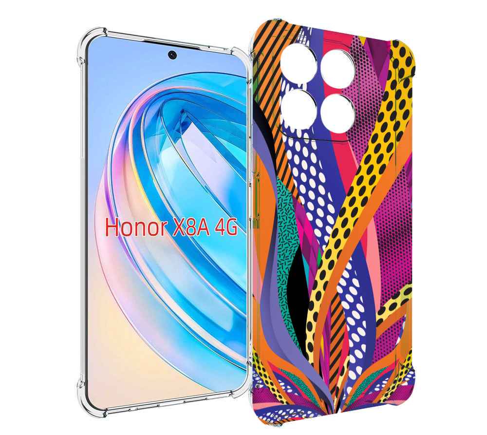 

Чехол MyPads разноцветные щупальца для Honor X8a, Tocco