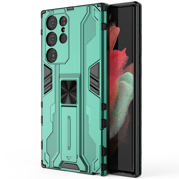

Противоударный чехол Epik Galvatron для Samsung Galaxy S22 Ultra с защитой камеры, Зеленый
