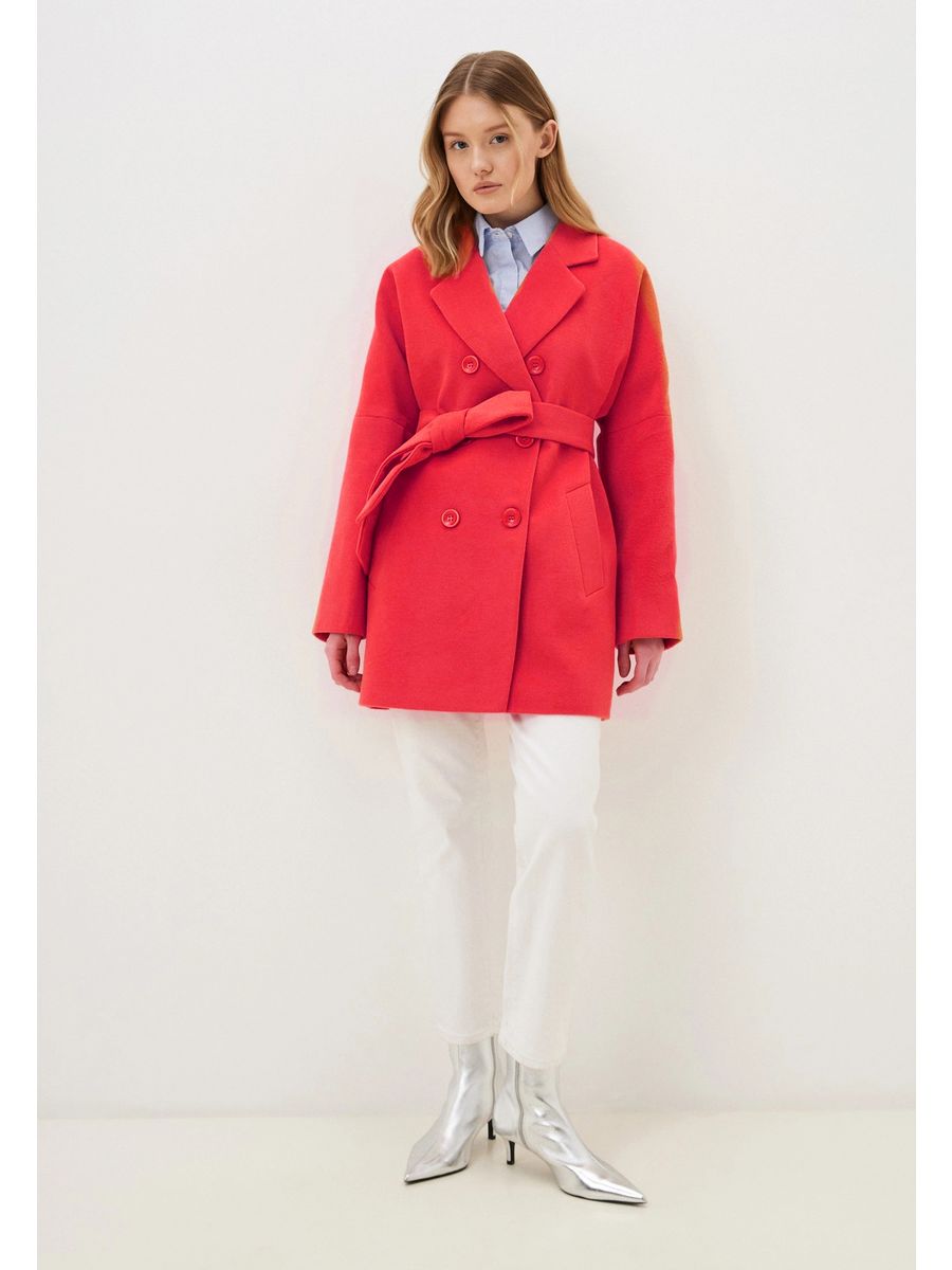 Пальто женское Louren Wilton 062-Кор красное 46 RU