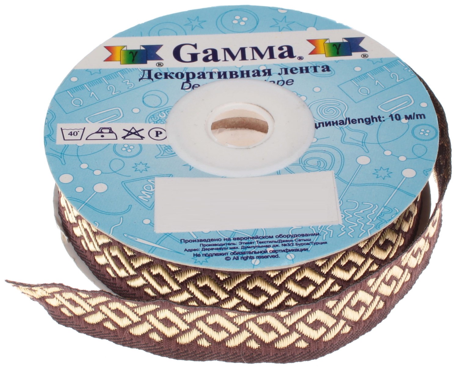

Gamma 16 мм, 10 м, отделочная, коричневая