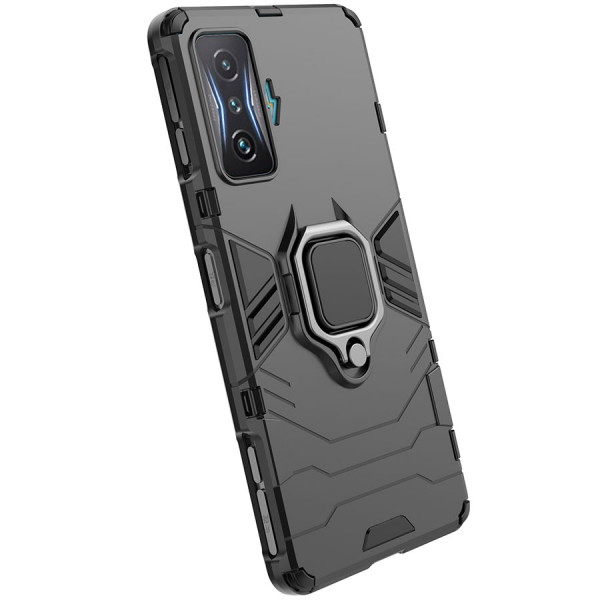 

Противоударный чехол Epik Transformer Ring для Xiaomi Poco F4 GT / Redmi K50, Черный