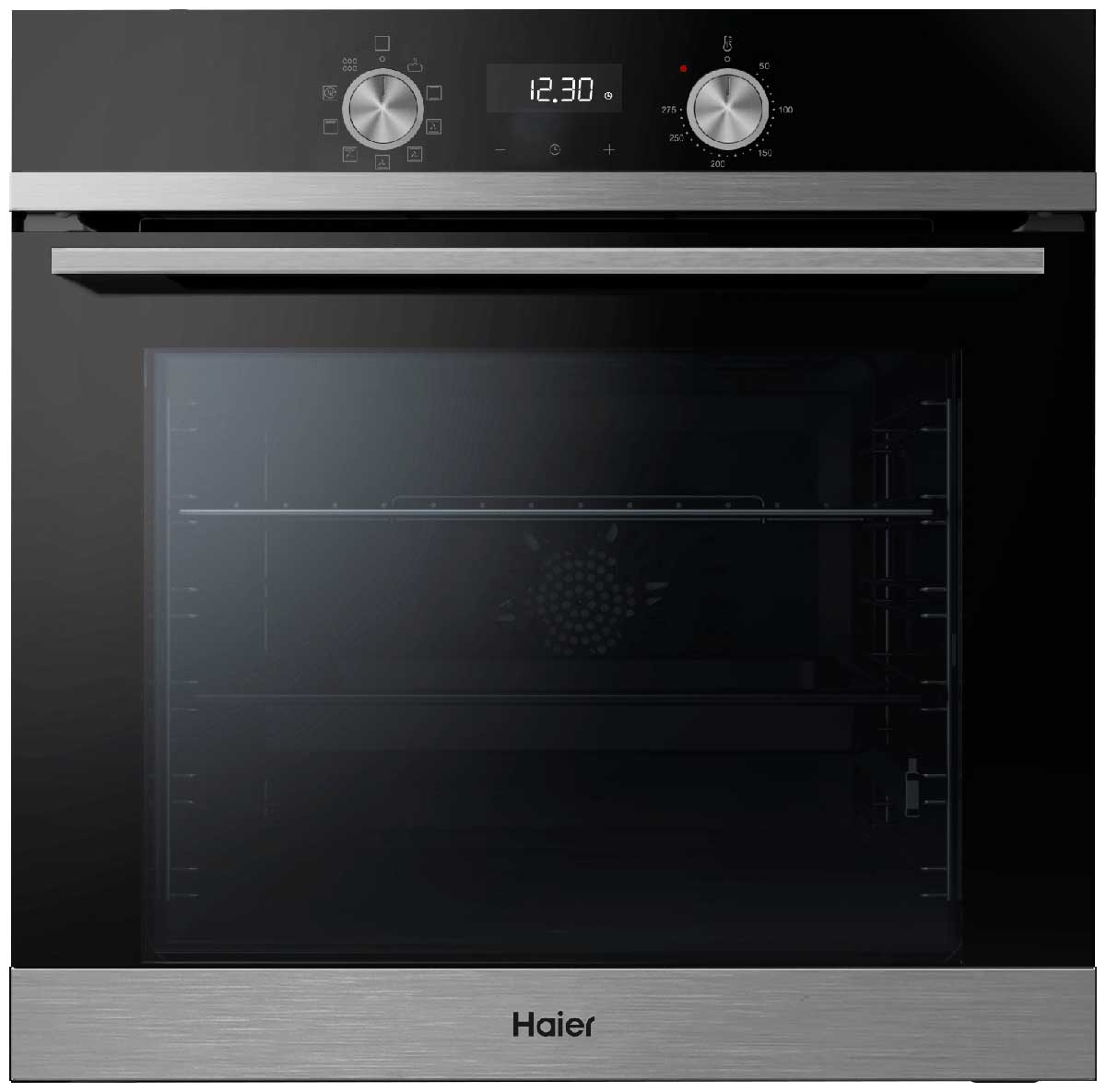 Встраиваемый электрический духовой шкаф Haier HOQ-K2ANN3BX серебристый, черный встраиваемый однокамерный холодильник haier hcl260nfru