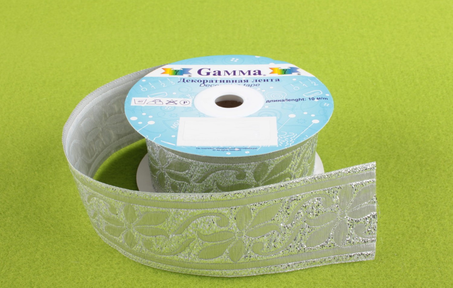 

Gamma 33-35 мм, 10 м, отделочная, серебро, Серебристый
