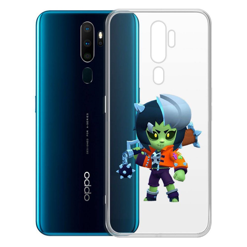 

Чехол-накладка Brawl Stars-ЗомБиби для Oppo A5 (2020)/A9 (2020), Прозрачный