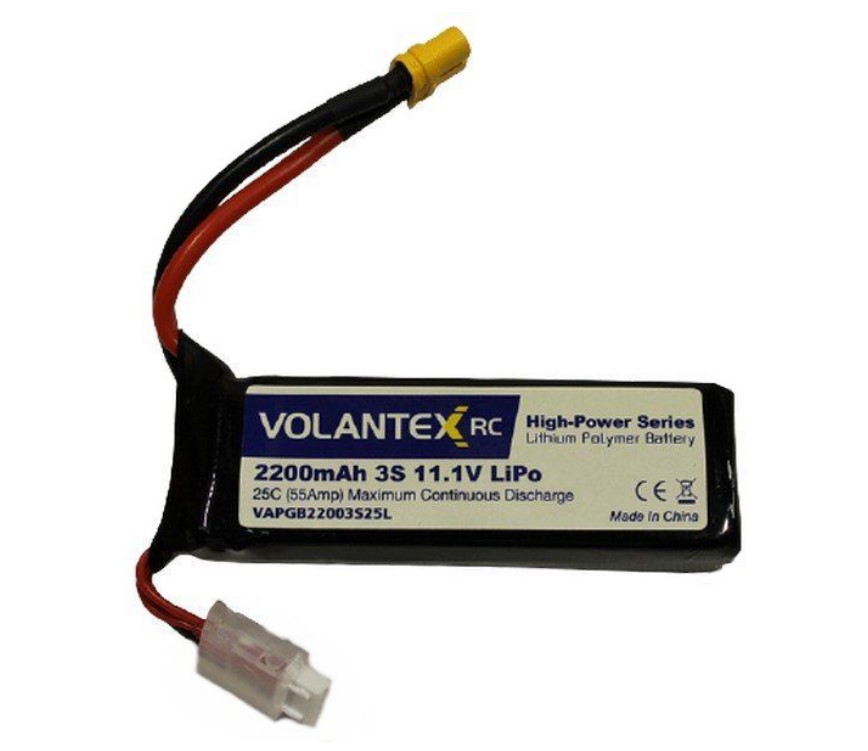 

Аккумулятор Li-Po 2200mAh, 11,1V XT60 для катера Volantex RC Vector SR65 - PB3112