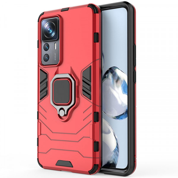 

Противоударный чехол Epik Transformer Ring под магнитный держатель для Xiaomi Mi 12T Pro, Красный