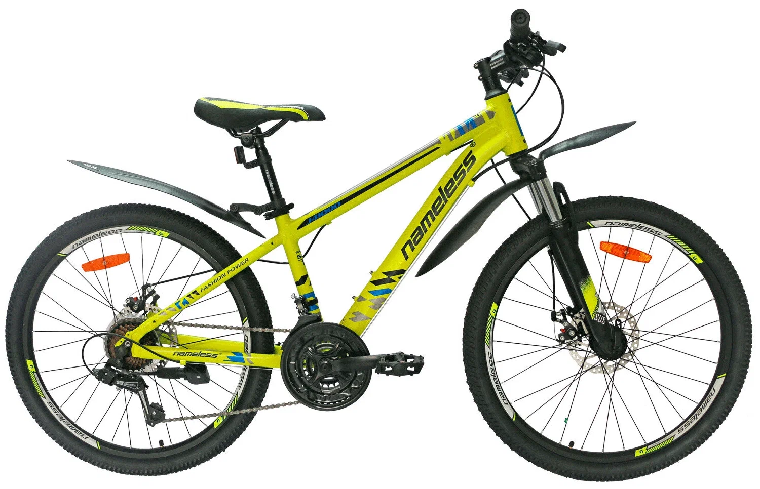 

Велосипед 24 NAMELESS J4100D (DISK) (21-ск.) (ALU рама) ЖЕЛТЫЙ/СИНИЙ/СЕРЫЙ (рама 13), J4100D
