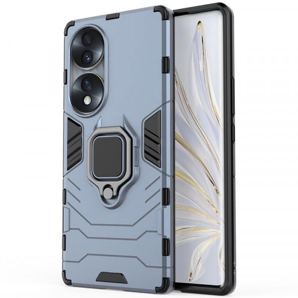 

Противоударный чехол Epik Transformer Ring под магнитный держатель для Honor 70, Синий