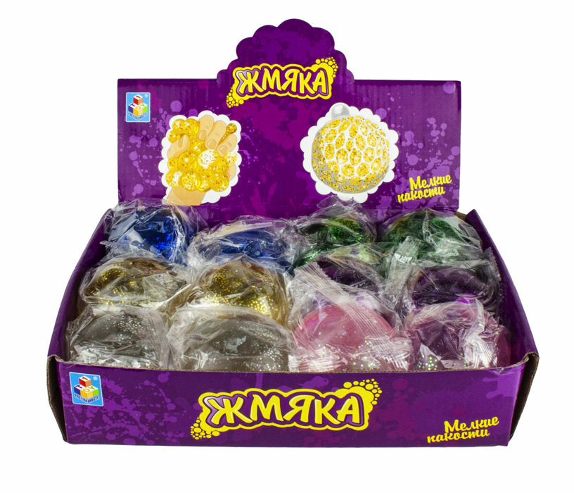 

Жмяка Мелкие пакости. Жмяка с блестками , 7 см, Разноцветный