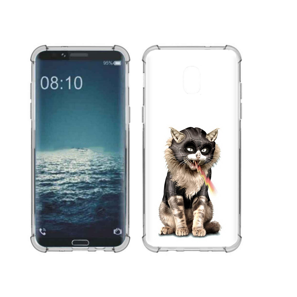 

Чехол MyPads Tocco для Samsung Galaxy J3 дьяволский кот (PT226926.574.341), Прозрачный, Tocco