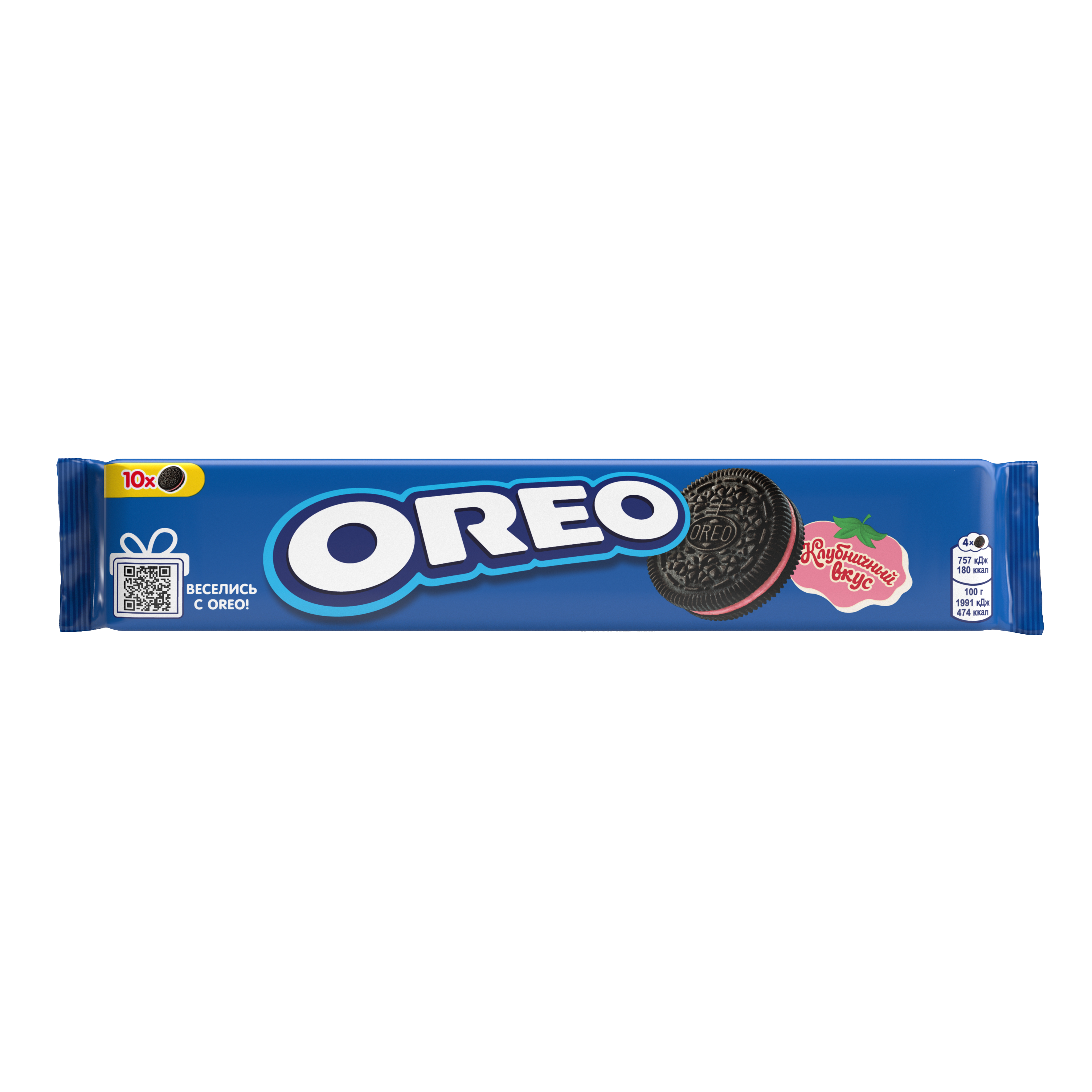 Печенье OREO с какао и начинкой клубника 95г