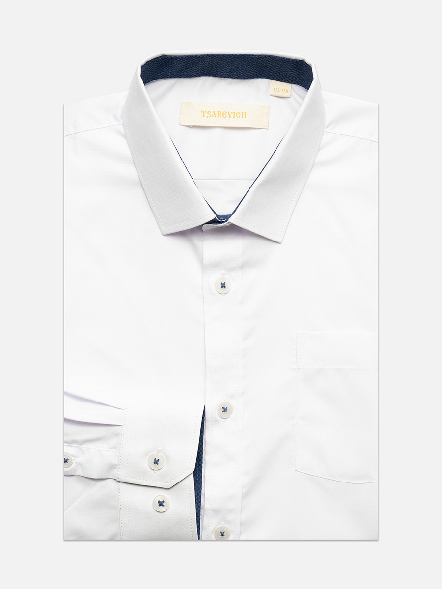 Рубашка детская Tsarevich 1/2B Modal, цвет белый, размер 146