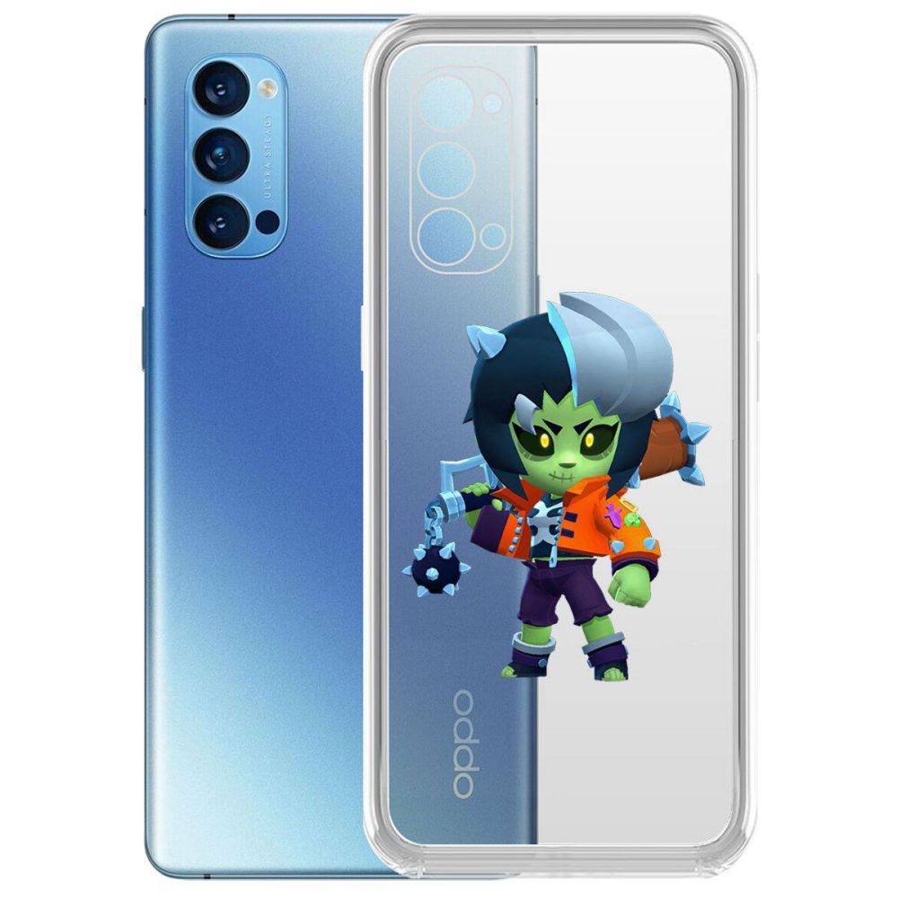 

Чехол-накладка Brawl Stars-ЗомБиби для Oppo Reno4 Pro 5G, Прозрачный